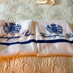 Vintage Bath Towels by Renaissance, made in U.S.A.  Buckingham Palace Design